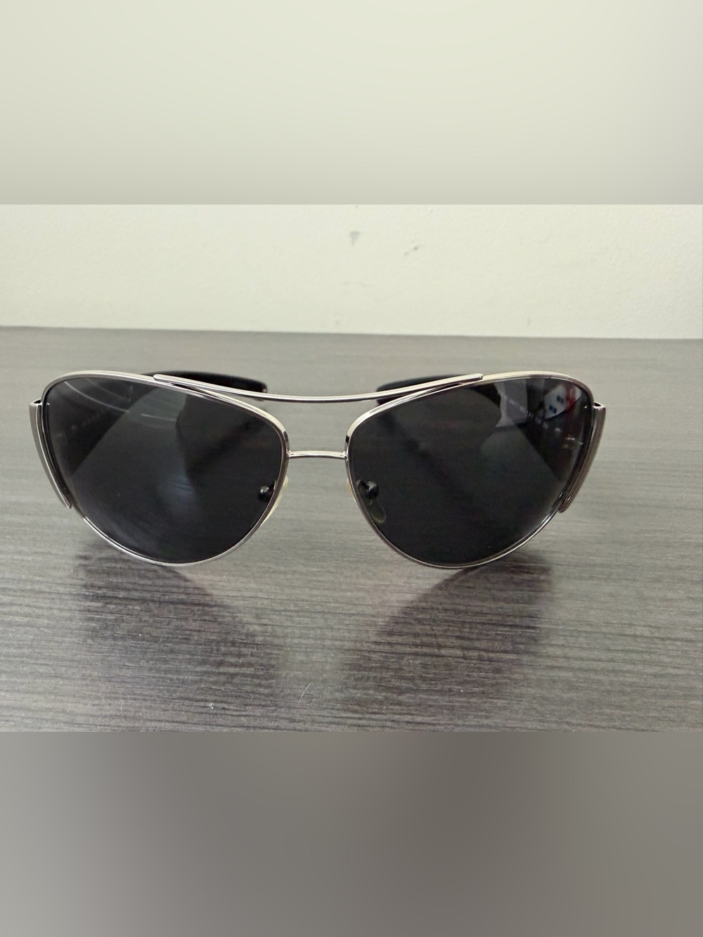 PRADA SPR64I Shield Sunglasses Unisex  Made In Italy Authentic No Case
